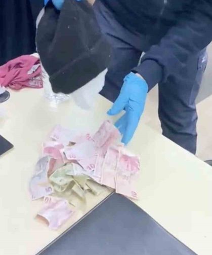 Dilencilik parasını çocuk bezine sakladılar