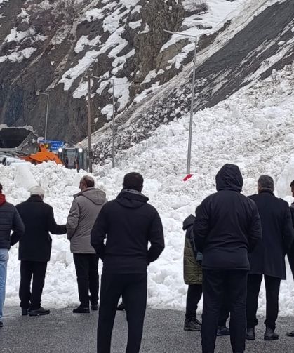 Hakkari-Van kara yoluna çığ düştü