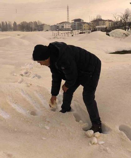 Muş'ta bembeyaz kar bir gecede kahverengiye dönüştü