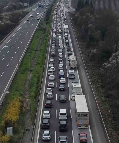 Dönüş yoğunluğu havadan görüntülendi