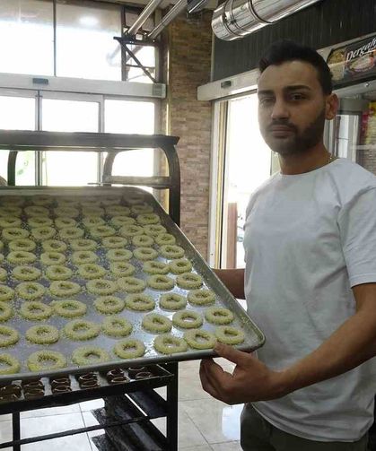 Kilis'te bayram öncesi kahke üretimi hızlandı
