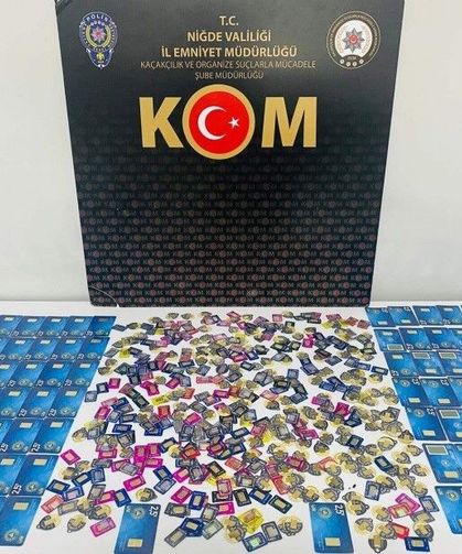 Niğde'de 5.5 milyon TL değerinde sahte altın ele geçirildi