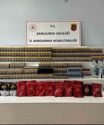 Şanlıurfa'da kaçak tütün ve alkol operasyonu