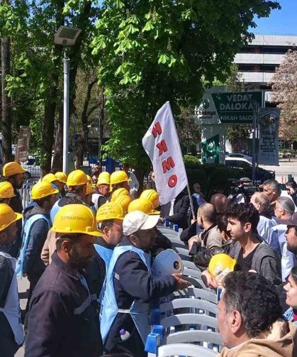 5 aydır maaş alamayan maden işçilerinin açlık grevi eylemi 6. gününde devam ediyor