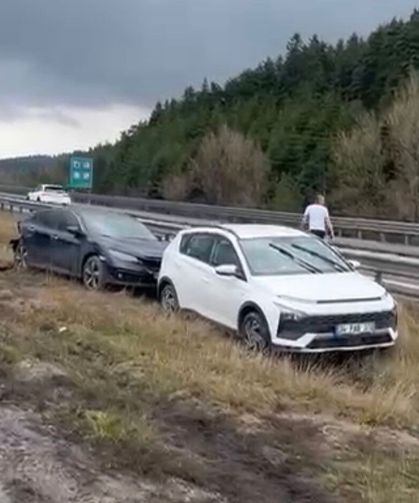 Bolu'da TEM Otoyolu'nda 10 araçlı zincirleme kaza: 6 yaralı