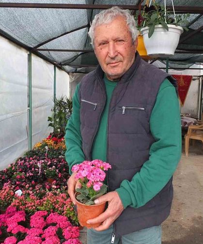 Burhaniye'de emekli bankacı 500 çeşit bitki yetiştirdi