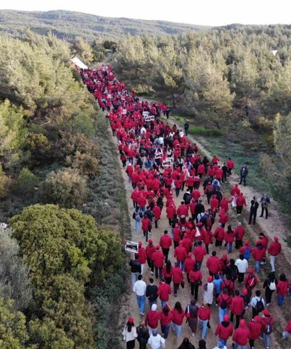 Çanakkale'de binlerce kişi, 57'nci Alay'ın izinde yürüdü