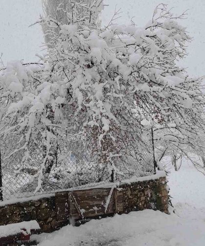 Denizli'nin yüksek kesimleri baharda beyaza büründü