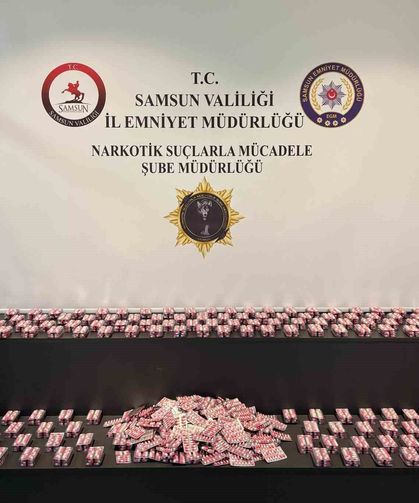 Samsun'da 15 bin 750 adet uyuşturucu hap ele geçirildi