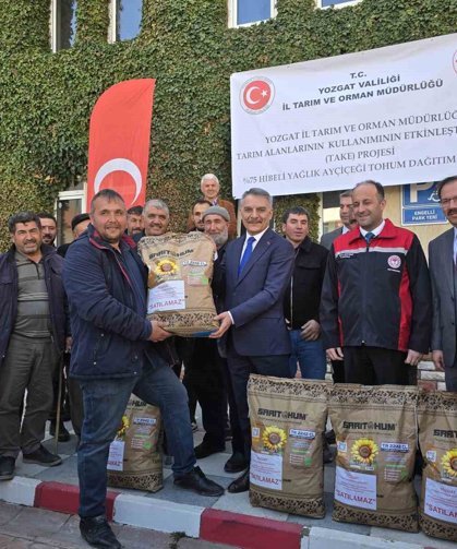 Yozgat'ta 676 paket yerli ve milli ayçiçeği tohumu dağıtıldı