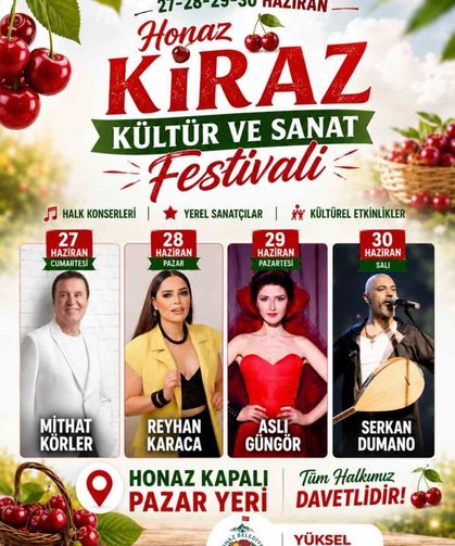Honaz Kiraz Festivali başlıyor