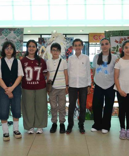 Ordu'da üstün yetenekli çocuklardan 100 eserle sanat şöleni