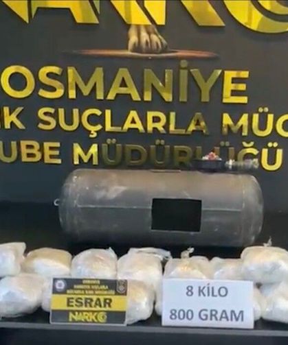 LPG tankına gizlenen 8 kilo 800 gram esrar ele geçirildi: 2 tutuklama