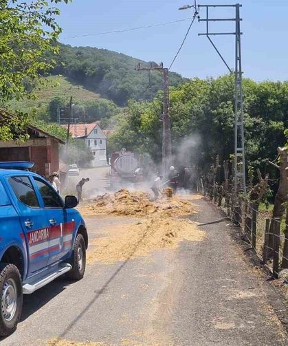 Saman yüklü tırda yangın paniği: Facianın eşiğinden dönüldü
