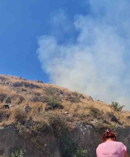 Bodrum'da makilik yangını