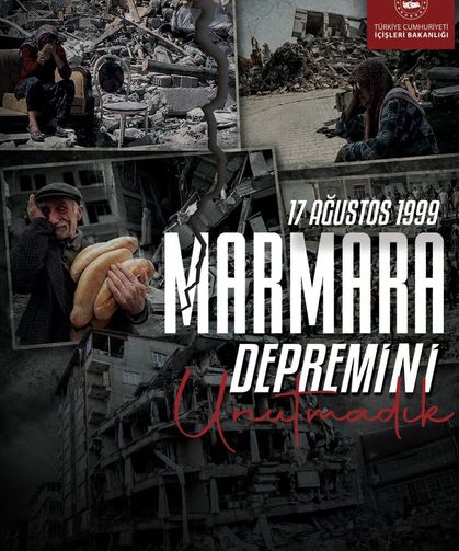 İçişleri Bakanlığı'ndan Marmara depremi paylaşımı