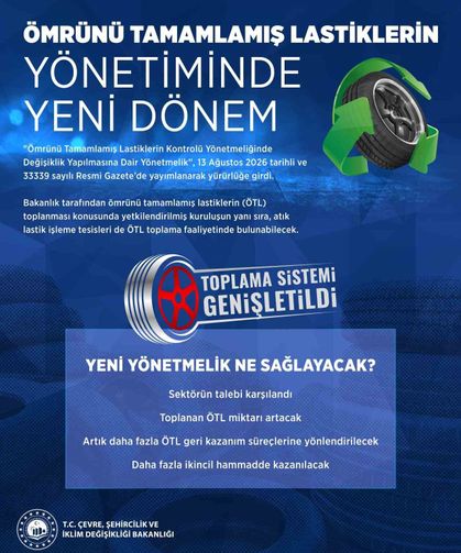 'Ömrünü tamamlamış lastiklerin yönetiminde yeni dönem'