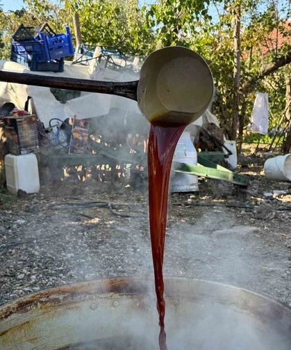 Eskişehir'de geleneksel yöntemlerle pekmez mesaisi