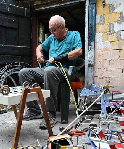Hurda rulmanlardan çocuklara mutluluk üretiyor