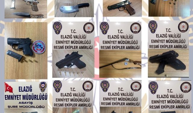 Elazığ’da ruhsatsız silah operasyonu: 23 gözaltı