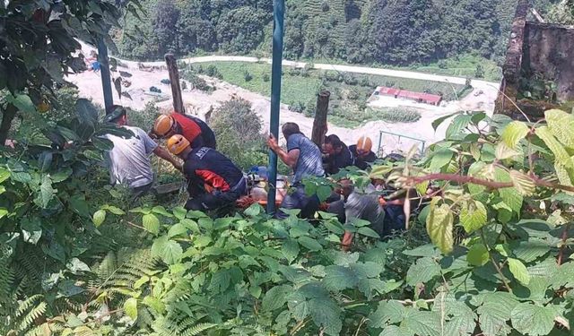 Rize’de çay toplayan vatandaş elektrik akımına kapılarak ağır yaralandı