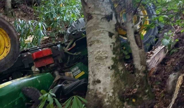 Alaplı’da traktör kazası, sürücü ağır yaralı