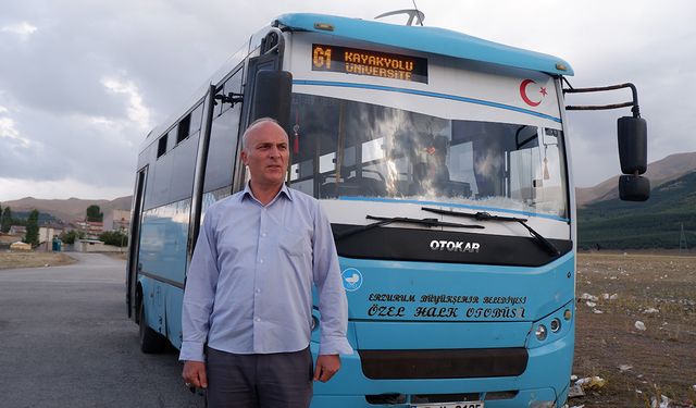 Erzurum’da bir halk otobüsünde fenalaşan kadını şoför acile servise yetiştirdi