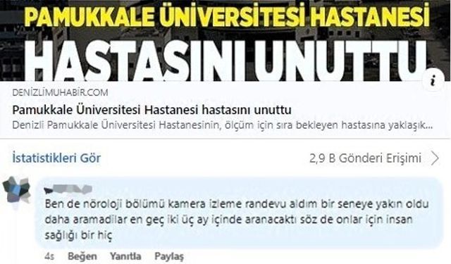 Aylardır bekleyen hastadan PAÜ Hastanesine tepki; “Onlar için insan sağlığı bir hiç”