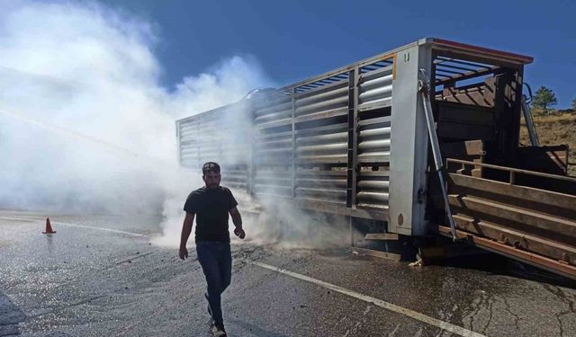 Şoförün dikkati aracın yanmasını önledi