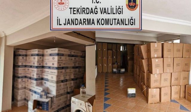 Tekirdağ’da 3 ton tütün ve 1.6 milyon makaron ele geçirildi