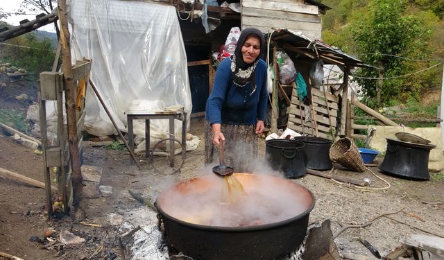 Giresun'da kadınlar yazın bolluğunu kışa taşıyor