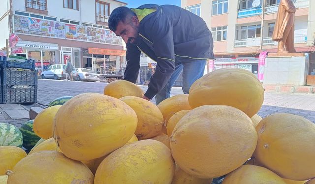 Çemişgezek'in her mevsime dirençli kış kavunu tezgahlardaki yerini aldı