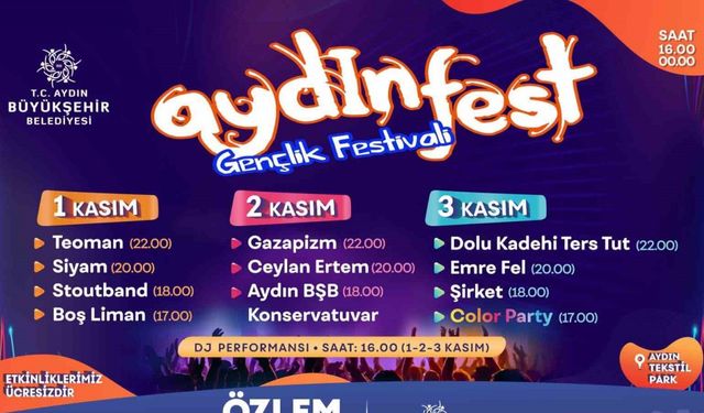 Aydınfest 1 Kasım’da başlıyor