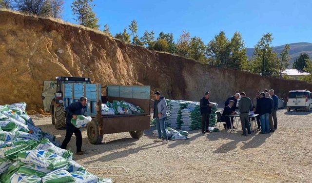 Çelikhan ilçesinde fiğ tohumu dağıtıldı