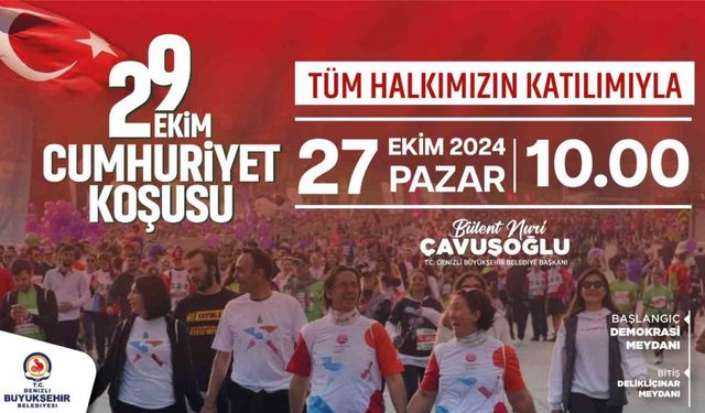 Denizli’de Cumhuriyet Koşusu heyecanı