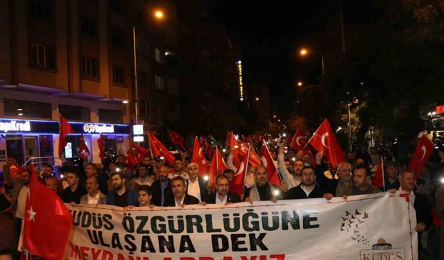 Gaziantep’te Filistin şehitleri için yürüyüş düzenlendi