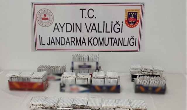 Jandarma ekipleri 2 bin 620 adet içi tütün dolu makaron ele geçirdi