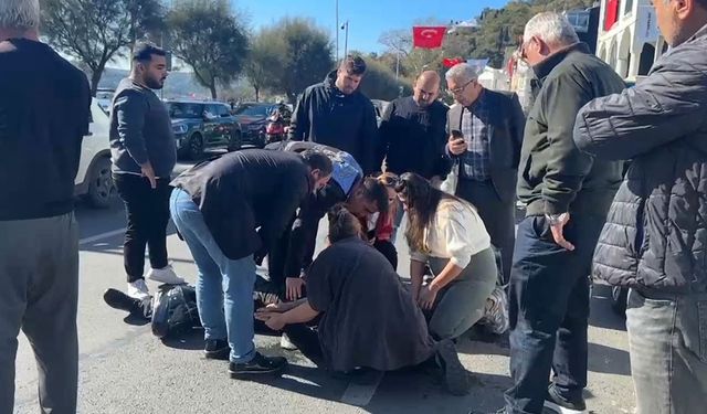 Lüks cipe çarpan motosikletli zabıta yaralandı: Ağlayan kadın sürücü bir an olsun başından ayrılmadı