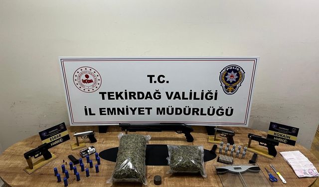 Çorlu'da uyuşturucu ve kaçakçılık operasyonuna 2 tutuklama