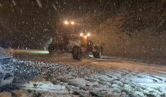 Bartın’da renkli kar görüntüleri