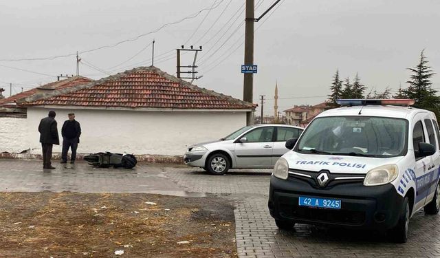 Konya’da otomobil elektrikli bisiklet ile çarpıştı: 1 yaralı