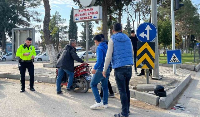 Otomobil ile motosiklet çarpıştı: 1 yaralı