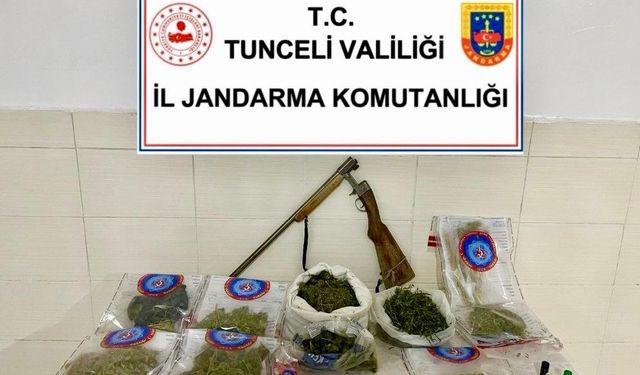 Tunceli’de uyuşturucu ve ruhsatsız silah operasyonu