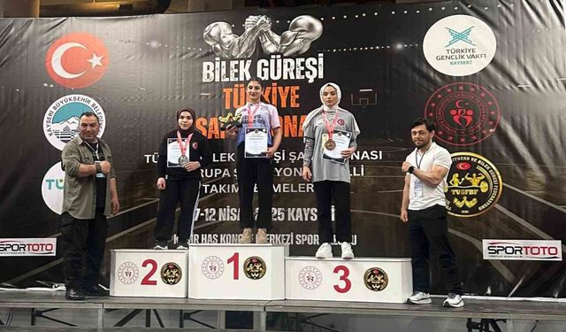 Bilek güreşinde 6 altın madalya