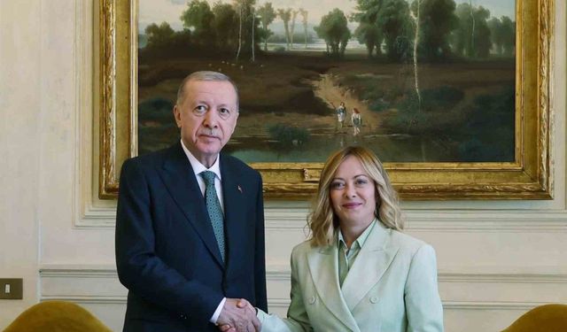Cumhurbaşkanı Erdoğan, İtalya Başbakanı Meloni ile görüştü