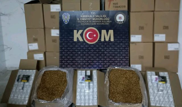 Kırıkkale’de 595 bin 400 adet sahte bandrollü makaron ele geçirildi