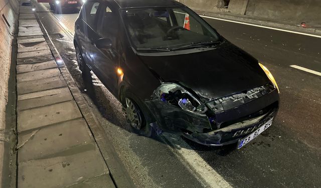Erkenek tünelinde trafik kazası: 1 yaralı