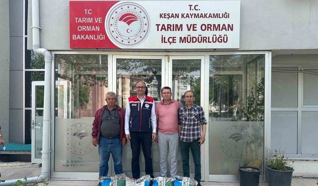 Bakanlığın yüzde 75 hibesiyle 73 üreticiye kuru fasulye tohumu verildi