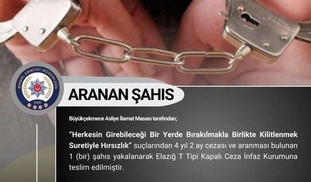 Bingöl’de arama kaydı bulunan 4 kişi yakalandı