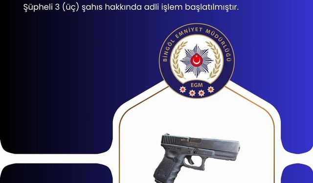 Bingöl’de ruhsatsız silah operasyonu: 3 kişi yakalandı